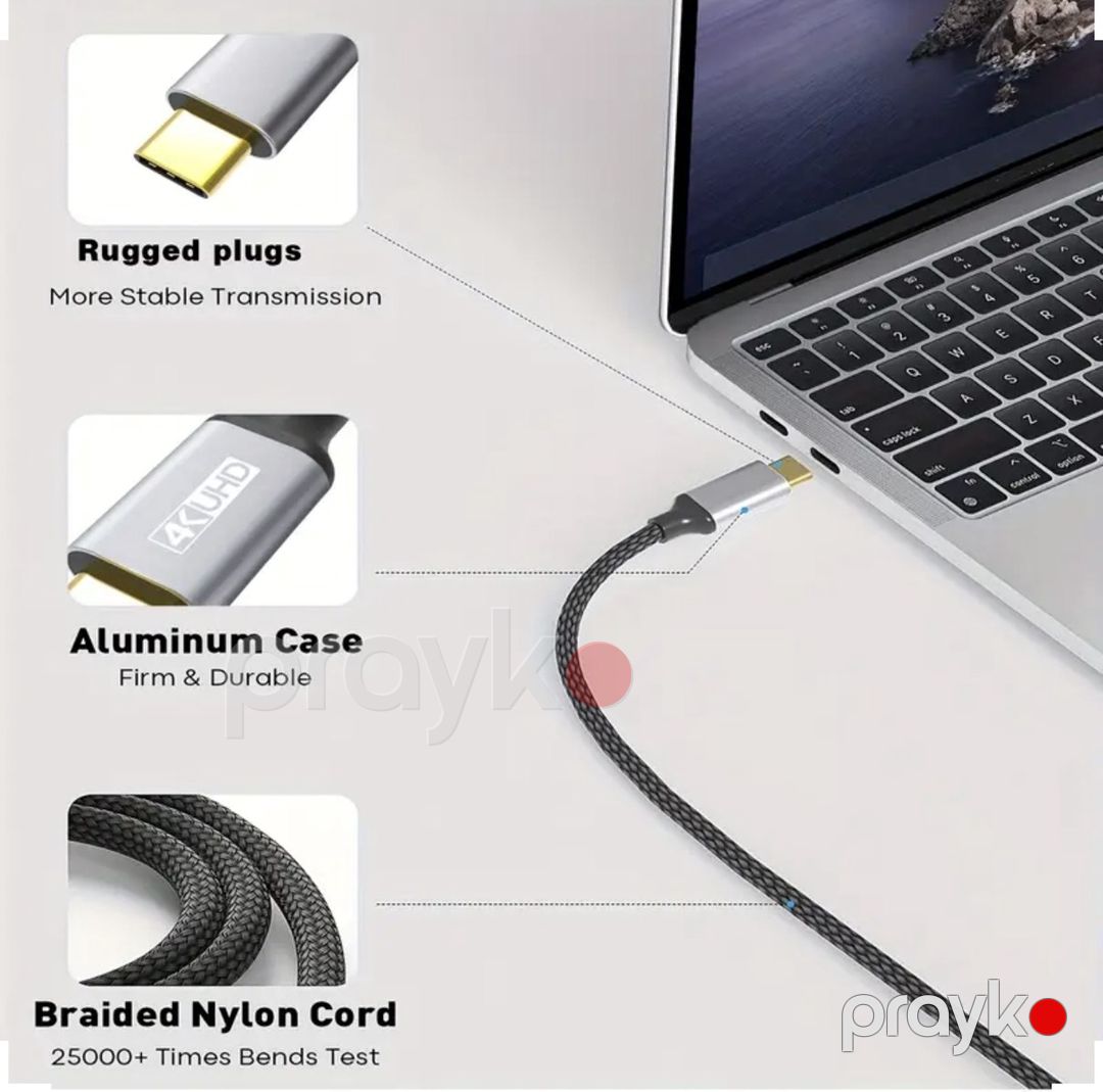 Type-C to HDMI kabel 4K — Periferik cihazlar, Bakı (3)