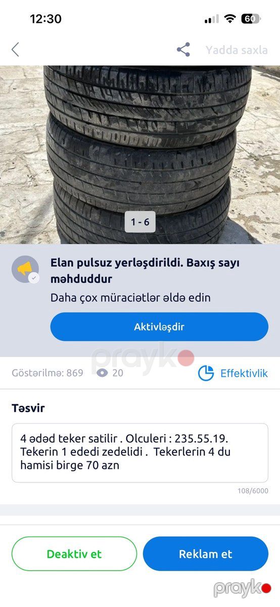 Şinlər — Ehtiyat hissələri və aksesuarlar, Bakı (3)