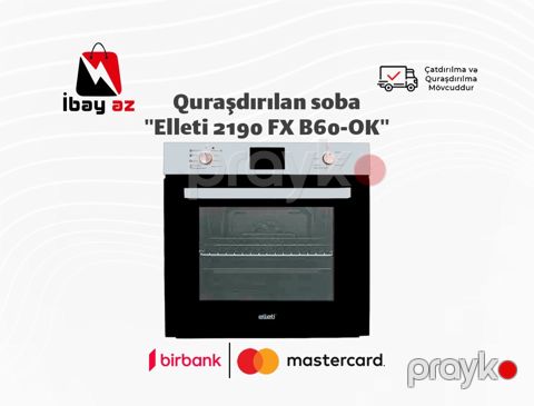 Quraşdırılan soba "Elleti 2190 FX B60-OK" — Bakı