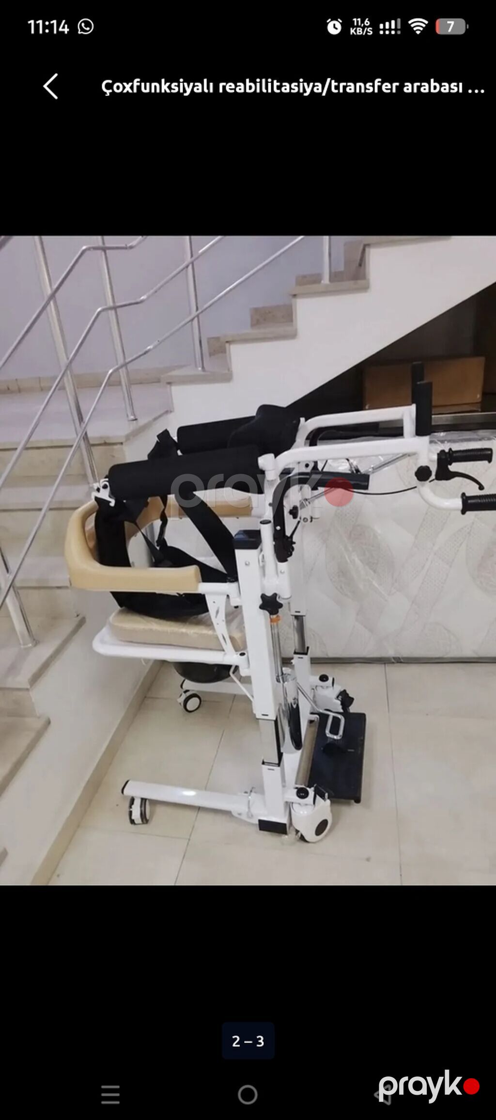 Çoxfunksiyalı xəstə köçürmə arabası/lyuk tipli sanitar kreslo — Sanitar kresloları, Bakı (9)