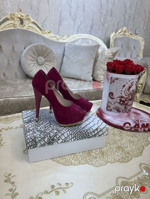 Qadın yüksək daban ayyaqqabı - Model: platformalı, açıq burun — Bakı