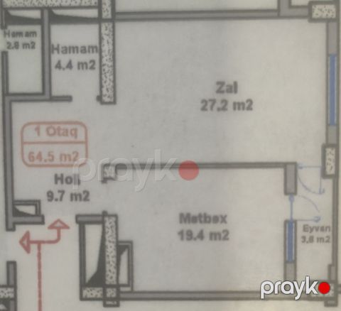 Satılır 1 otaqlı yeni tikili 64.5 m² — Bakı