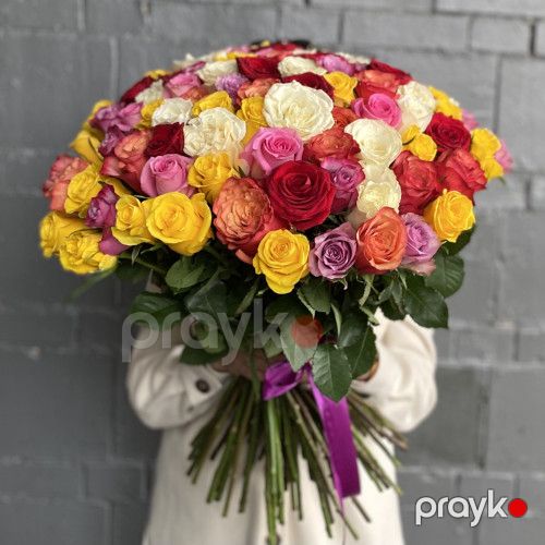 101 qızılgül qarışığı Premium - kod 5050 — Bitkilər, Bakı (2)