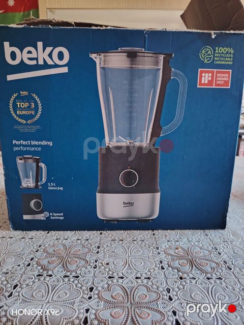 Beko blender - 1,5 l şüşə qab: ölçü cizgiləri ilə, qoxu və dad — Sumqayıt