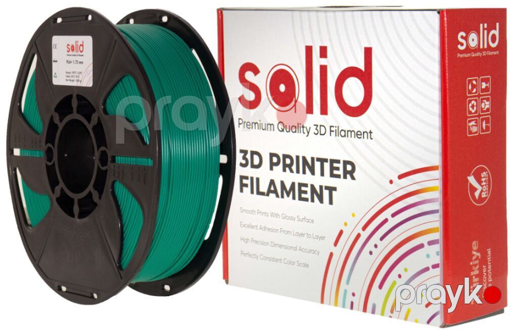 Solid Filament PLA Plus Yaşıl – 1 kq (1.75 mm) 3D basqılar üçün — İstehlak malları və aksesuarlar, Bakı (2)