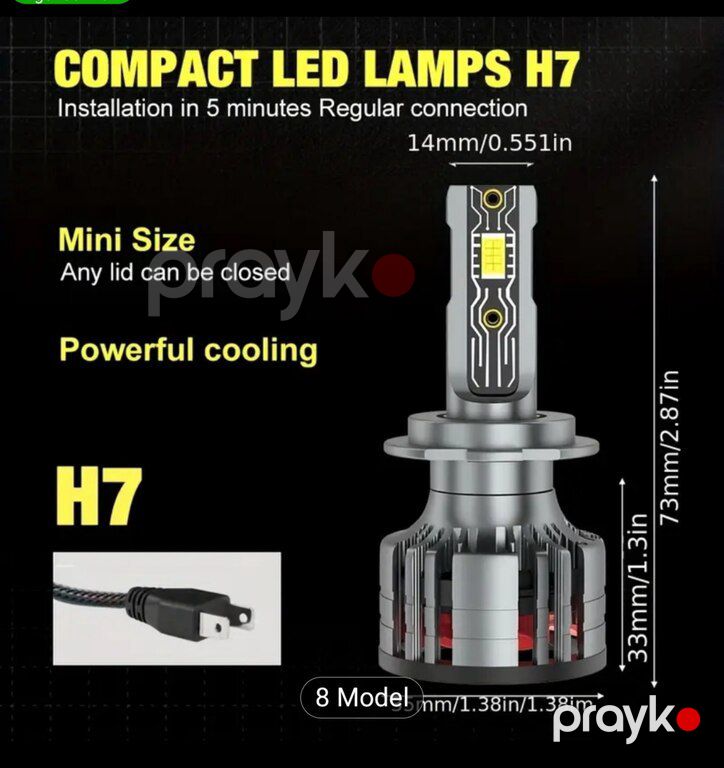 "H7" LED lampası — Ehtiyat hissələri və aksesuarlar, Bakı (4)