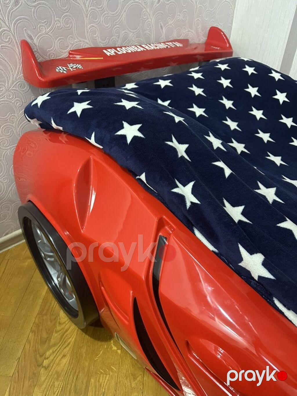 Uşaq maşın-çarpayı – qırmızı “race car” dizaynı - Material: möhkəm — Yataqlar, Bakı (3)