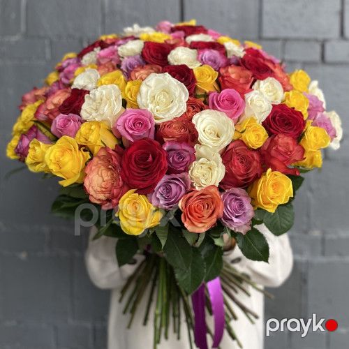 101 qızılgül qarışığı Premium - kod 5050 — Bitkilər, Bakı (3)