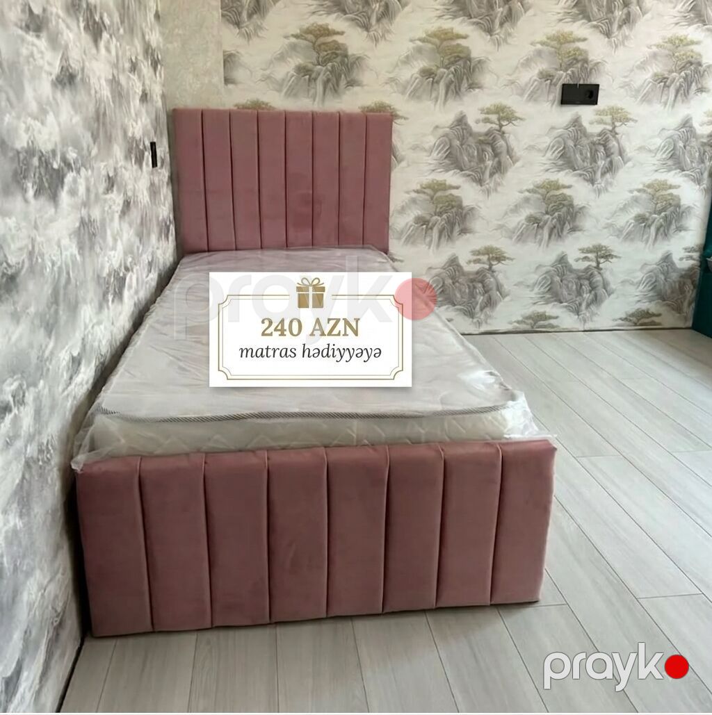 Bazalı tək çarpayılar - Qiymət variantları: 220 AZN (taxta rəngli — Yataqlar, Digah (2)