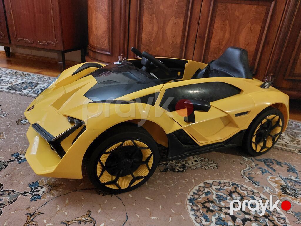 Uşaq üçün elektrikli Lamborghini tipli maşın - Rəng: sarı-qara, sport — Uşaq avtomobilləri, Bakı (4)
