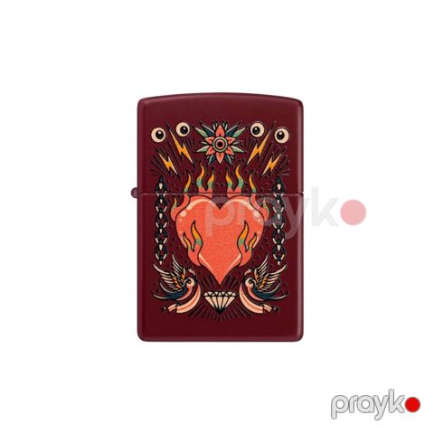 Alışqan Zippo Tattoo Heart Design Merlot — Bakı