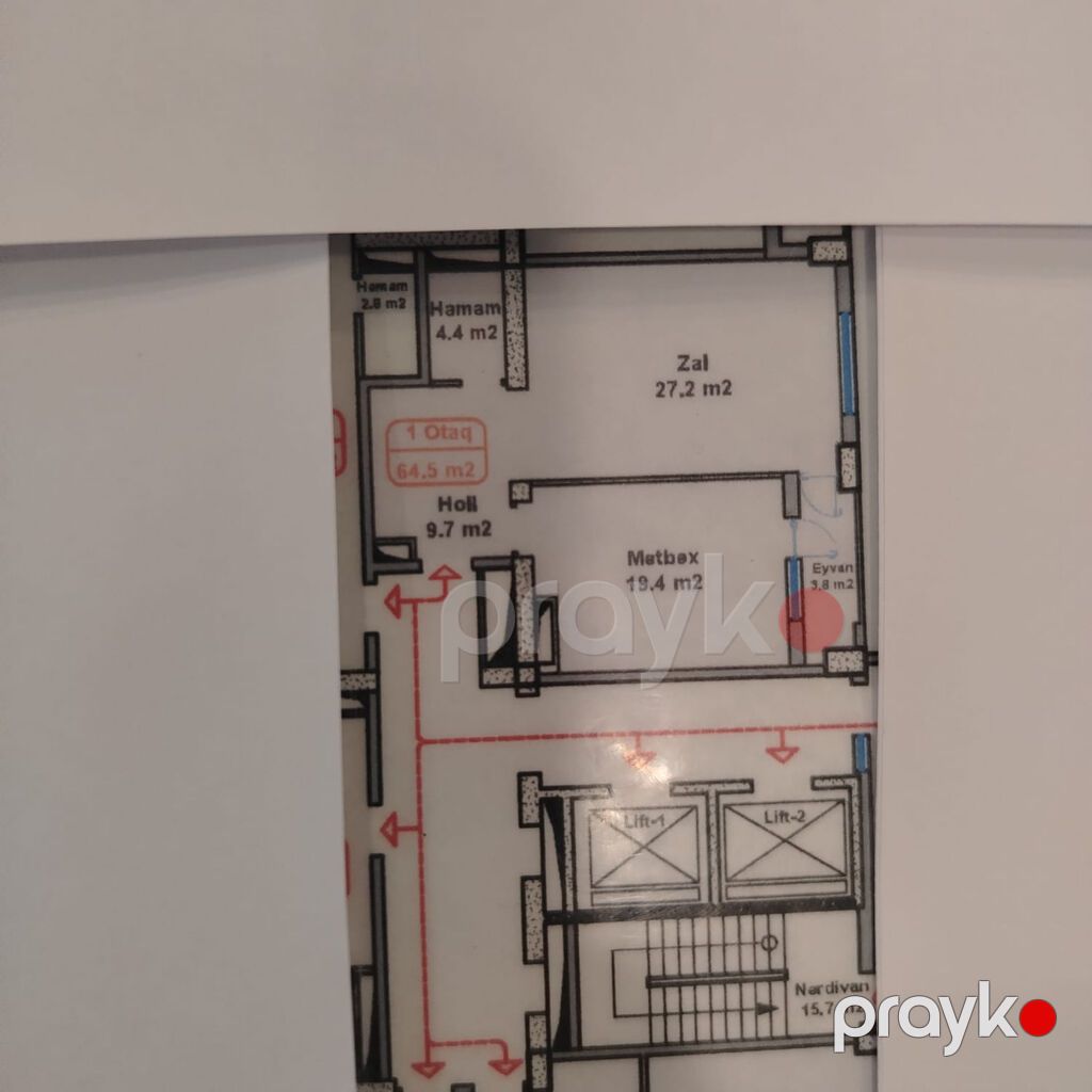 2 otaqlı, Yeni tikili, 65 kv. m — Mənzil, Bakı (3)