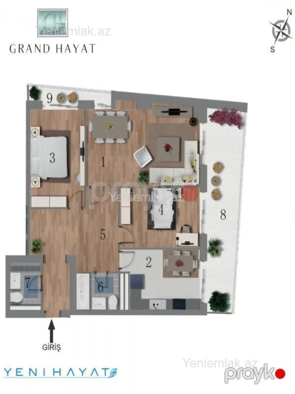 Satılır 3 otaqlı Bina evi menzil (Yeni tikili), 148 m², Yasamal rayonu — Mənzil, Bakı (6)