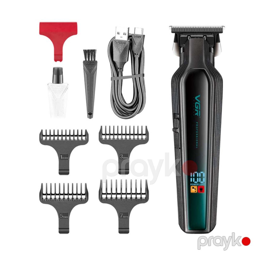 Trimmer "VGR 930" 2000MAH 360 Dəqiqə 7000RPM Cord/Cordless LED Displey Black — Gözəllik və səhiyyə, Bakı (4)