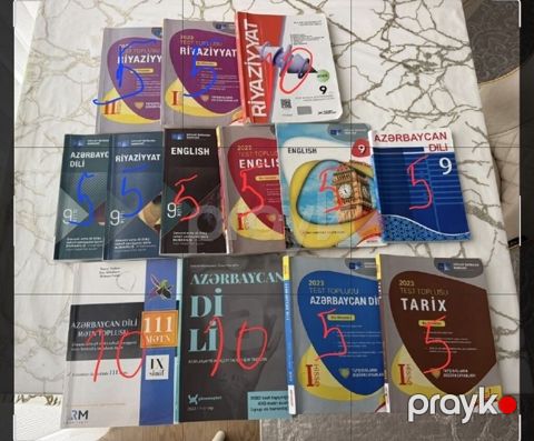 Məktəb və DİM hazırlığı üçün dərslik və test topluları dəsti Tərkib — Bakı