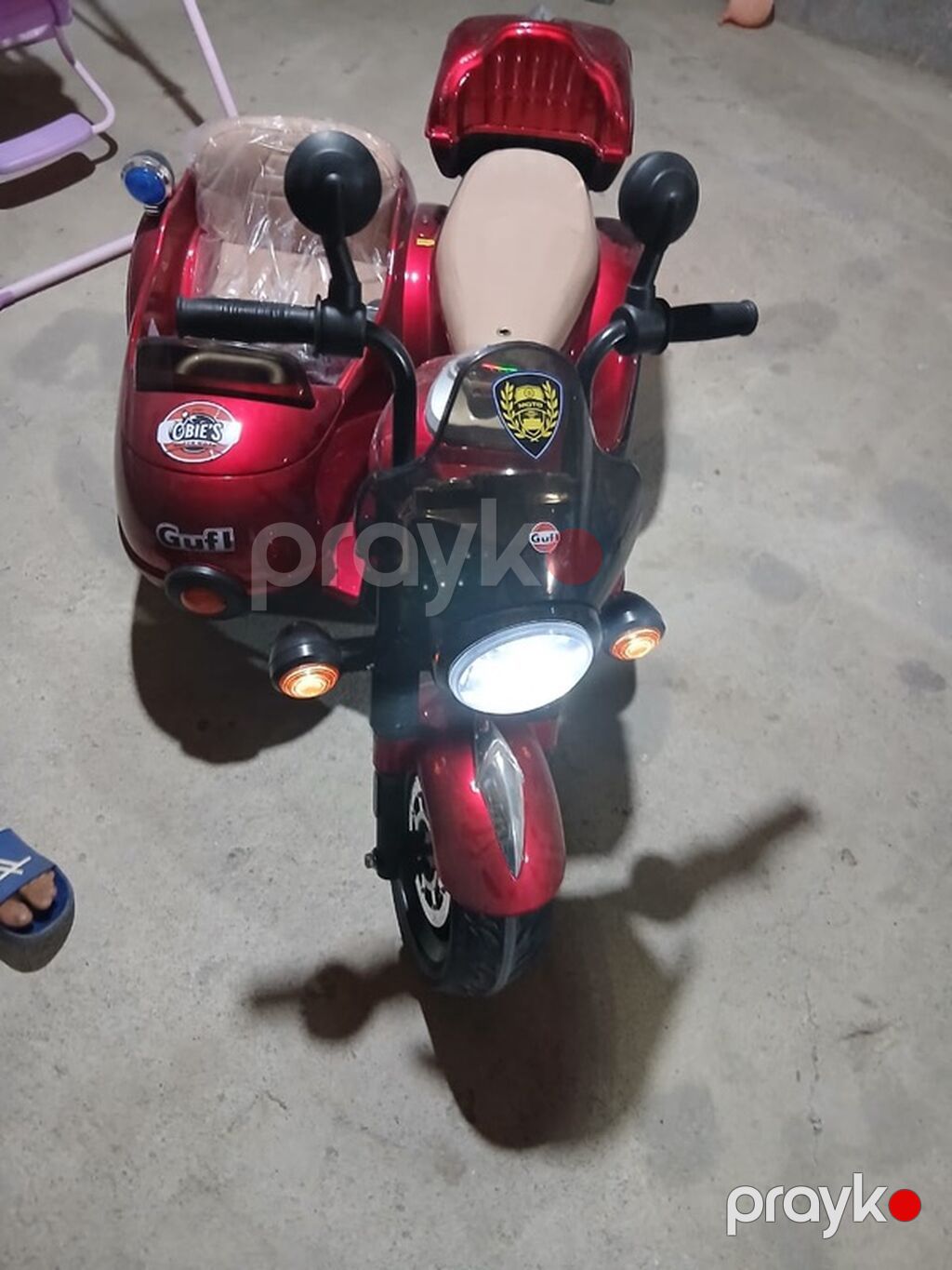 Uşaqlar üçün elektrikli üçtəkərli motosiklet – yan qoşqulu model — Uşaq avtomobilləri, Masallı (2)