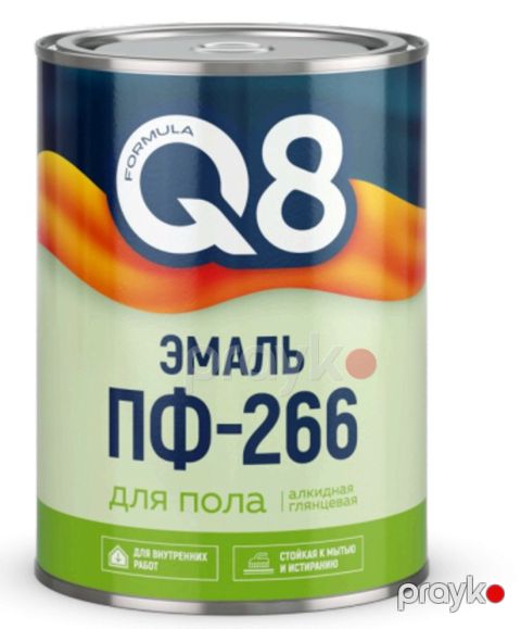Q8 Emal PF - 266 Döşəmə üçün alkid qımızı - qəhvəyi — Bakı