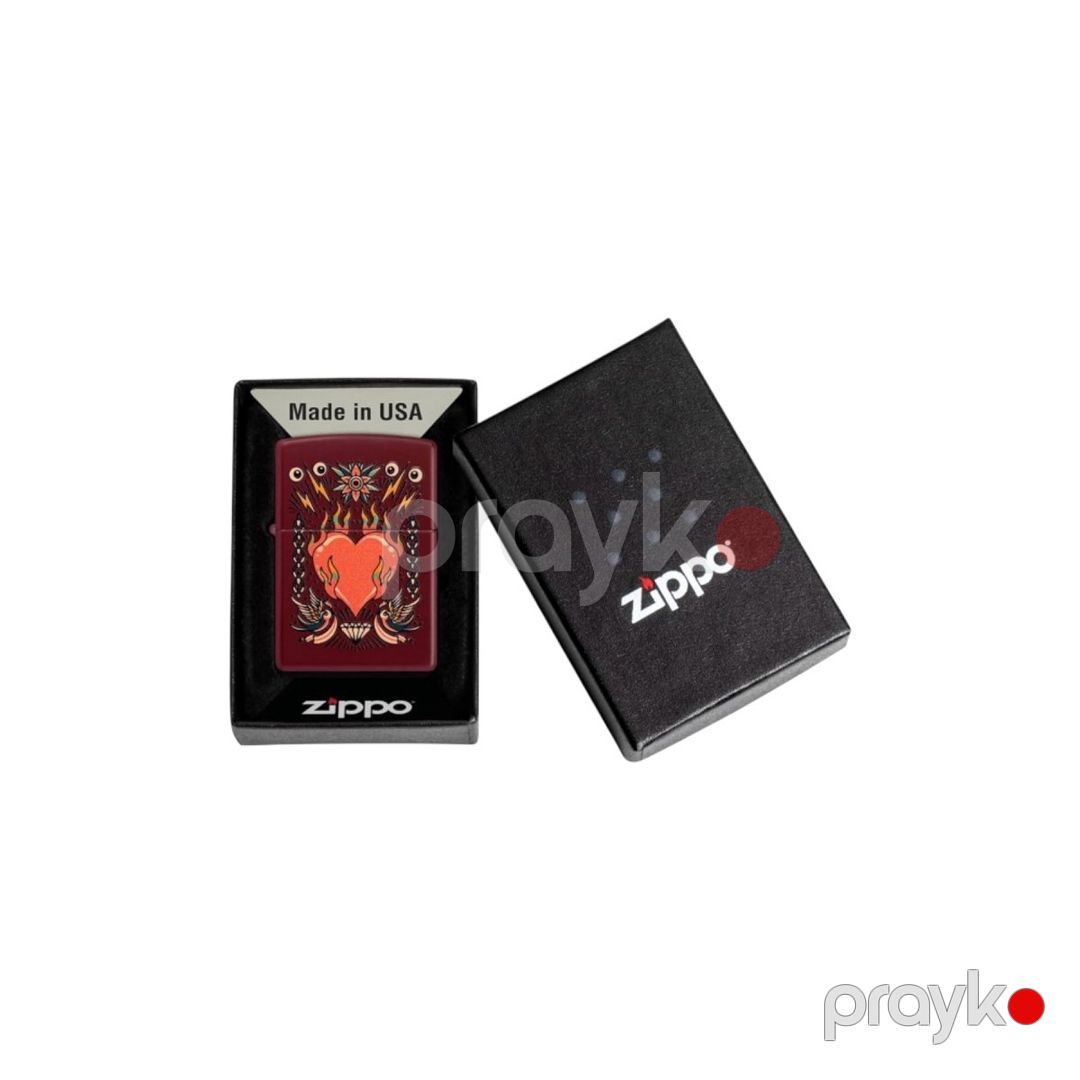 Alışqan Zippo Tattoo Heart Design Merlot — Şəxsi əşyalar, Bakı (3)