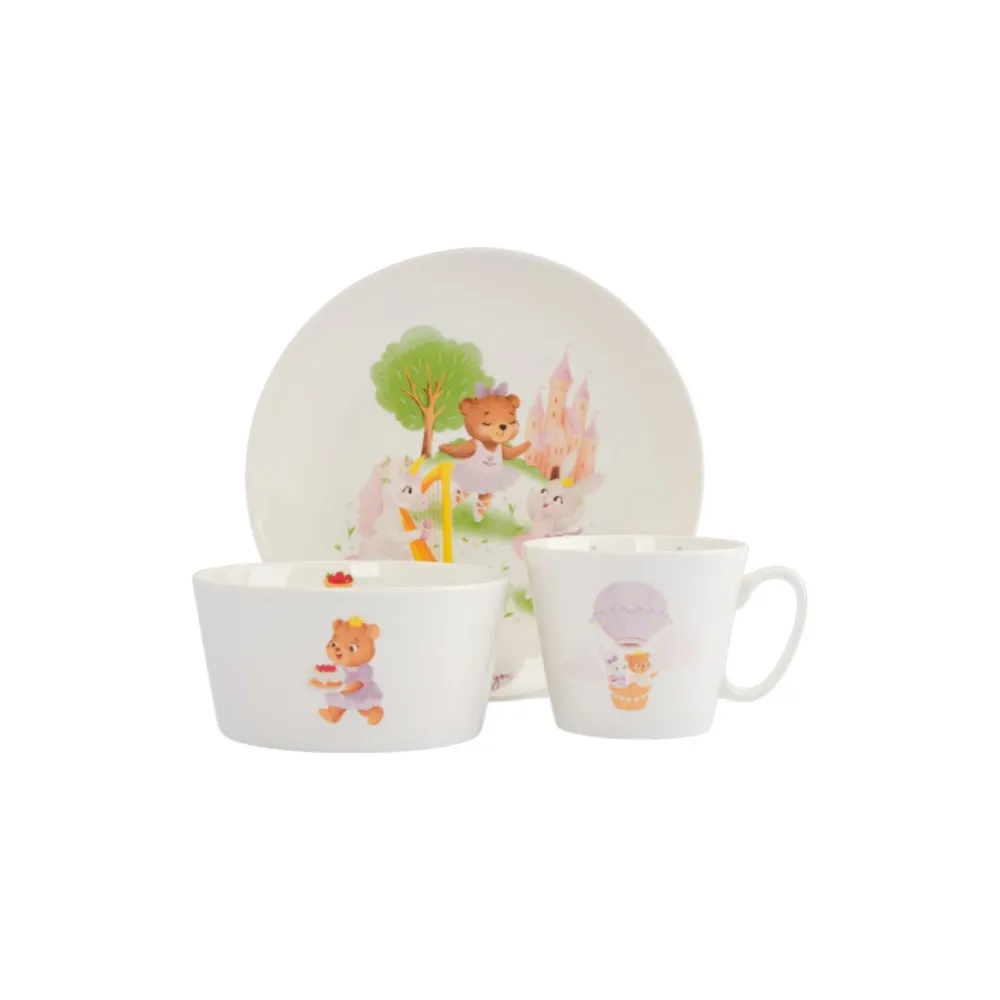 Uşaq yemək dəsti Anna Lafarg Fabulous Animals, 3 parça (ANLAF-HYMJ-D25-41) — Yemək Əşyaları