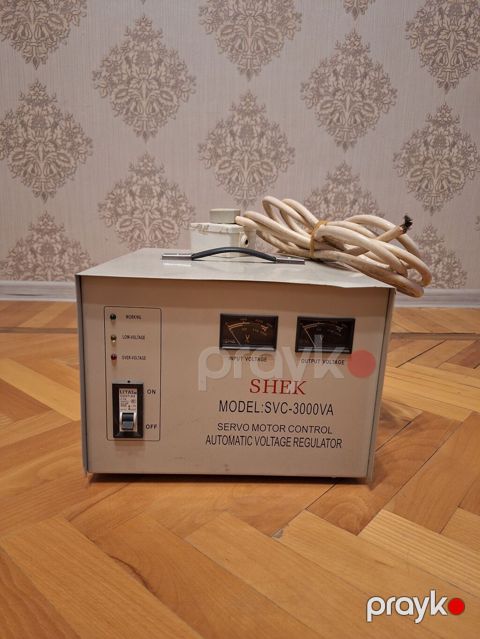 Shek SVC-3000VA – Avtomatik Gərginlik Tənzimləyicisi (Servo Motor — Bakı