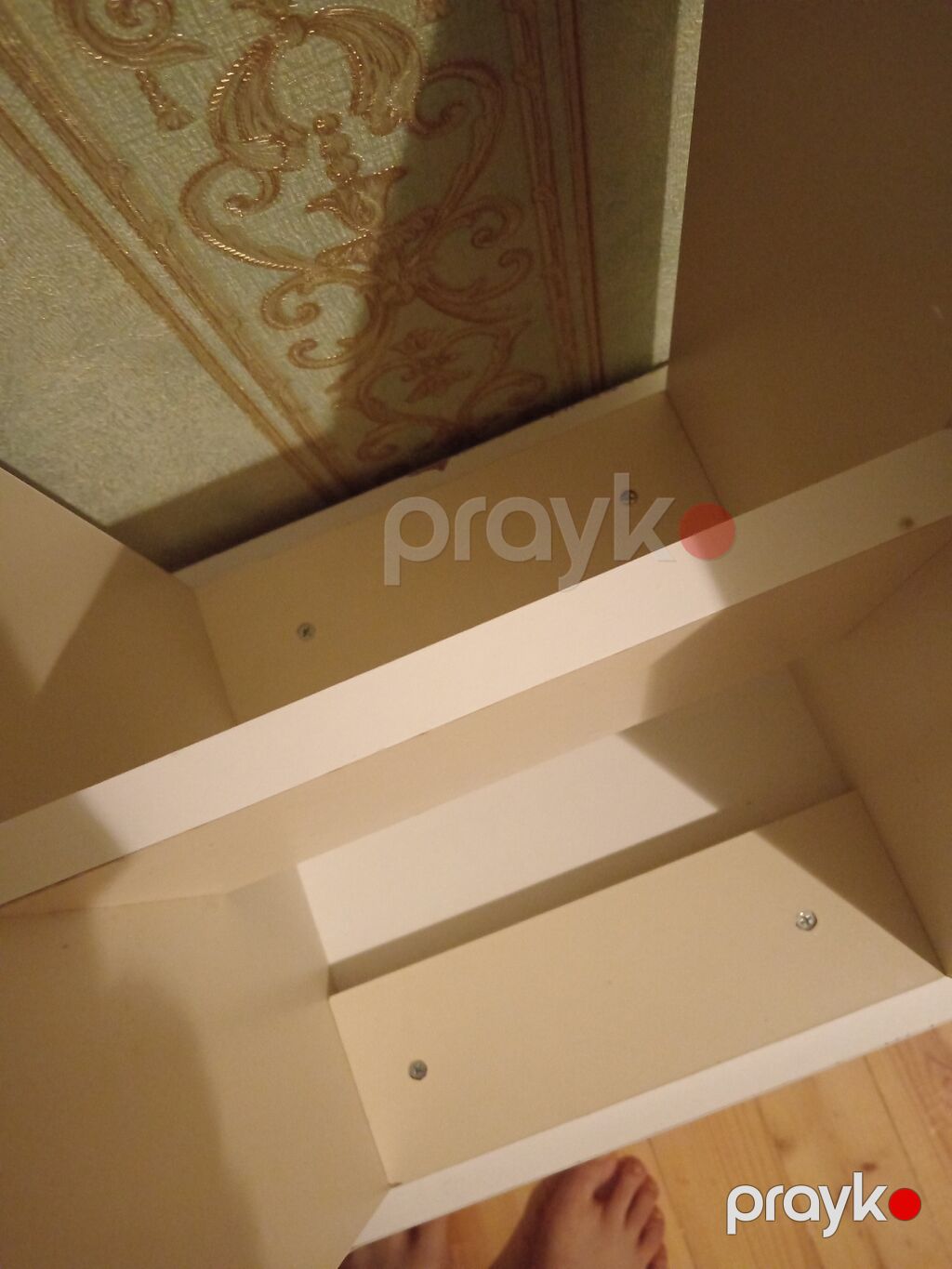 Ağ rəngli Mdf/ldsp materialdan hazırlanmış iki ədəd modul hissə — Şkaflar, Digah (2)