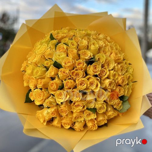 101 sarı qızılgül - kod 4040 — Bitkilər, Bakı (3)