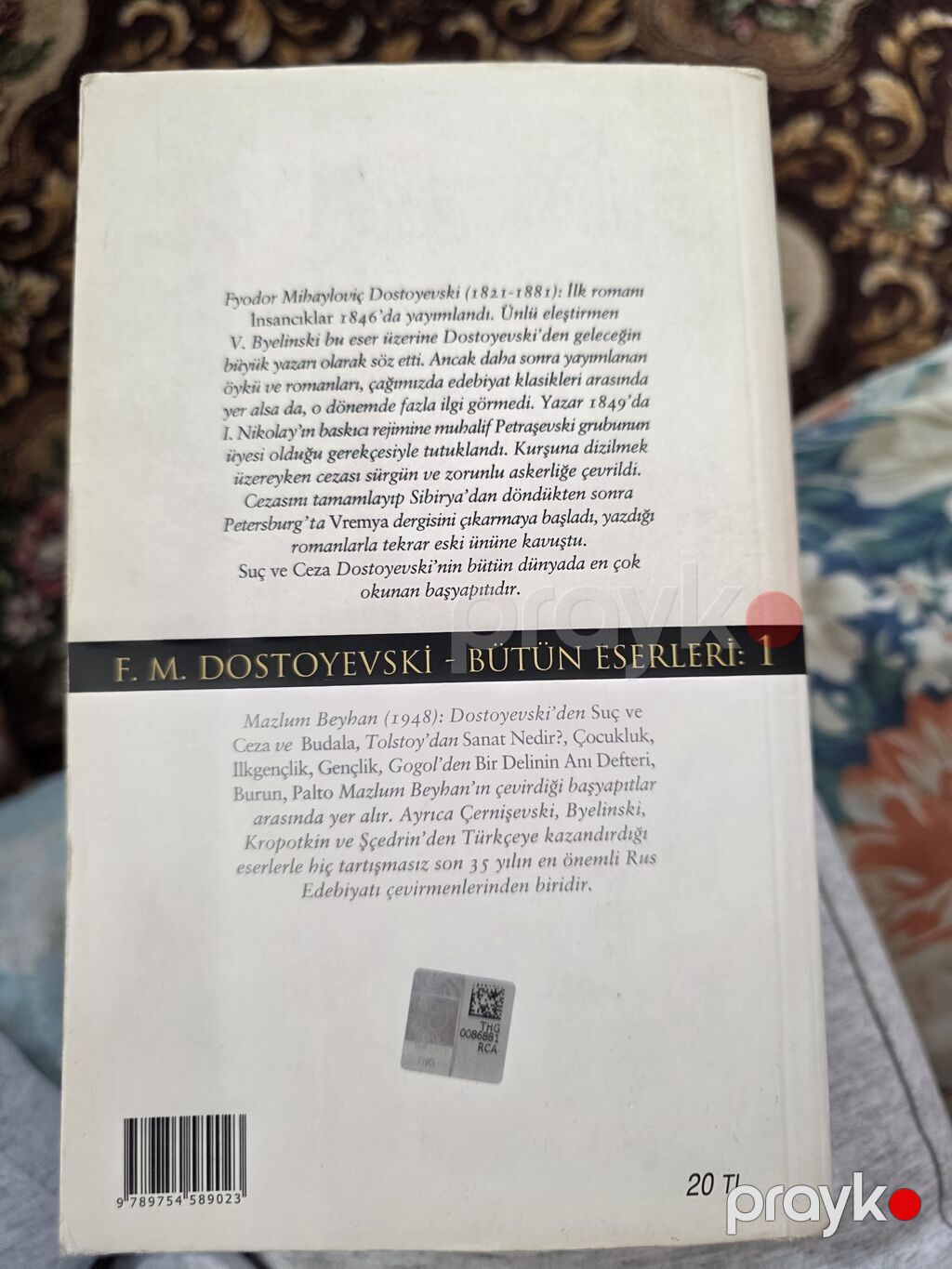 Satılır: “Suç ve Ceza” – Fyodor Mihayloviç Dostoyevski - Dil: Türkçə — Kitablar, Bakı (2)