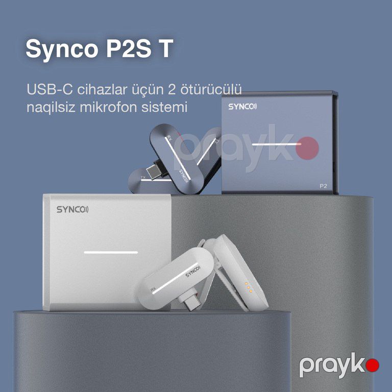 "Synco P2S T" telefon üçün simsiz yaxa mikrofonu (Type-C, 2 nəfərlik) — Səs texnikası, Bakı (5)