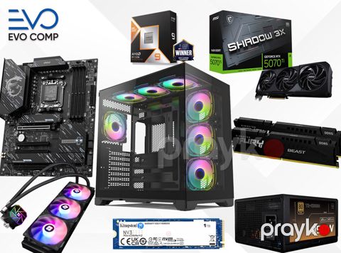 Gaming PC Evo HyperionEdge RTX 5070Ti Ryzen 9 9950X 32GB 1TB — Bakı