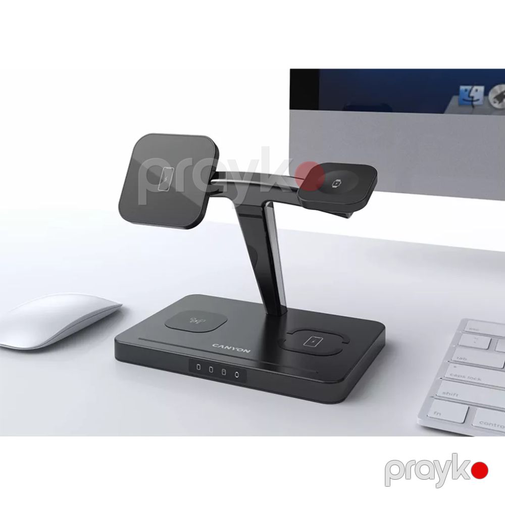 Canyon Wireless Charger 4in1 Black CNS-WCS404B — Simsiz yükləycilər, Bakı (2)