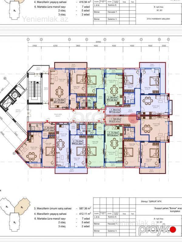 Satılır 2 otaqlı Bina evi menzil (Yeni tikili), 73.76 m², Sumqayıt Bulvarı — Mənzil, Sumqayıt (6)