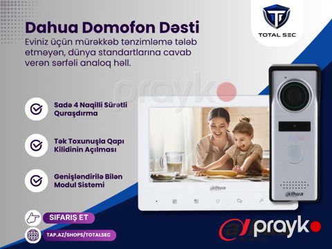 Dahua analoq domofon dəsti — Bakı