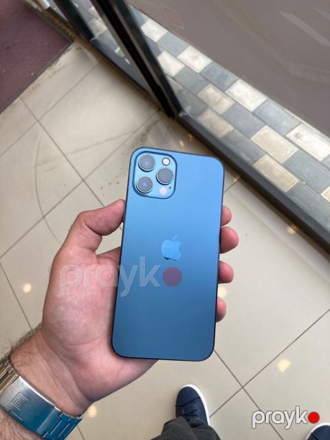 IPhone 12 Pro Max, 256 GB, Pacific Blue, Simsiz şarj, Face ID — Bakı