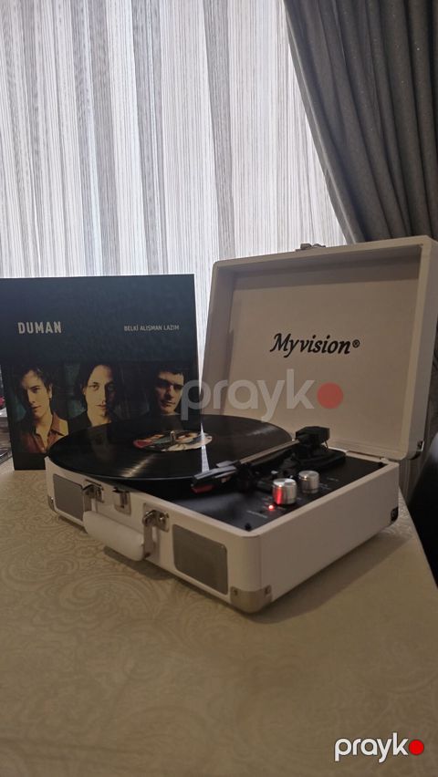 MyVision brendli portativ vinil pleyer (çəkmə çamadan dizaynı) — Bakı