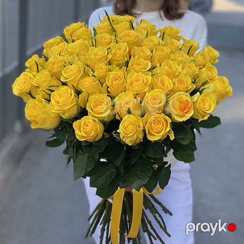 51 sarı qızılgül - kod 5454 — Bitkilər, Bakı (2)
