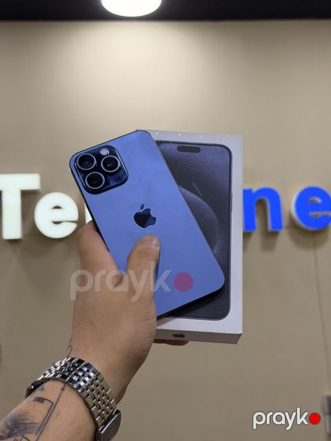 IPhone 15 Pro Max, 256 GB, Blue Titanium, Zəmanət, Kredit, Simsiz şarj — Bakı
