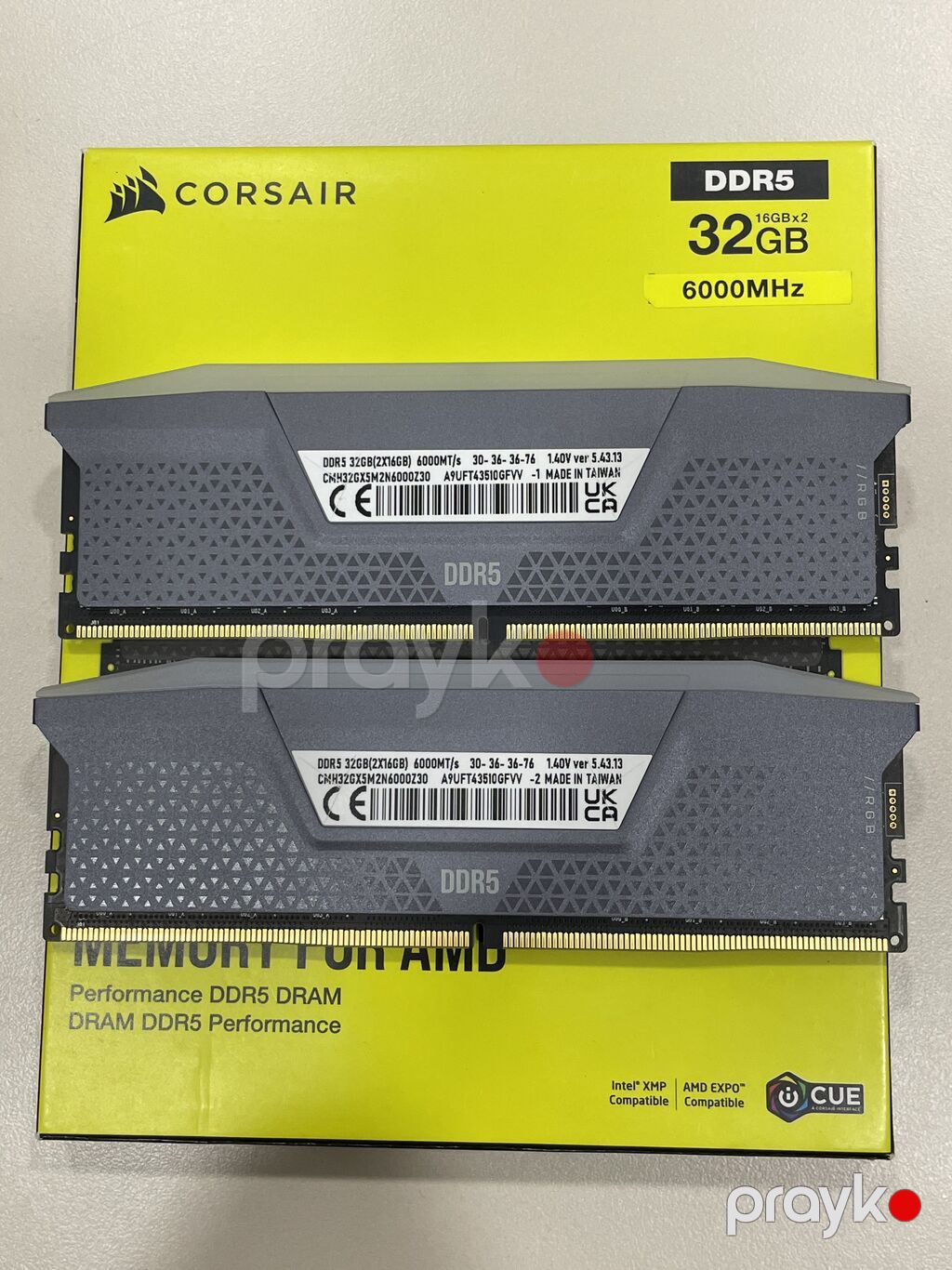 Operativ yaddaş (RAM) Corsair, 32 GB, 4000 Mhz, DDR5, PC üçün, İşlənmiş — Operativ yaddaş, Bakı (2)