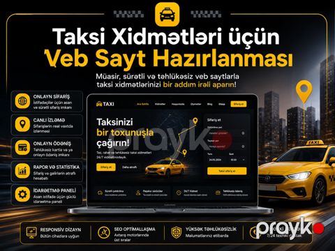 Taksi xidmətləri üçün veb sayt hazırlanması — Bakı