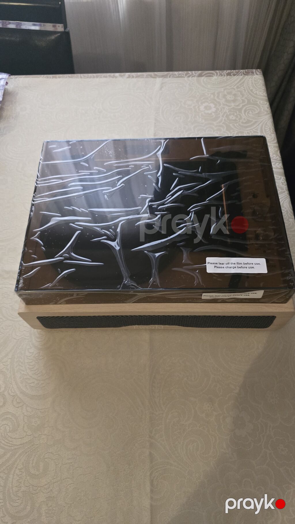 Eworld vinil pleyer – şık taxta korpuslu, qapaqlı, inteqrə olunmuş ön — Digər, Bakı (7)