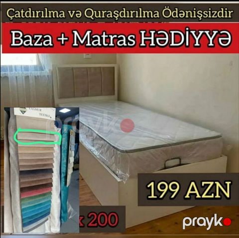 Yeni, Təknəfərlik çarpayı, Bazalı, Matras ilə, Azərbaycan — Bakı
