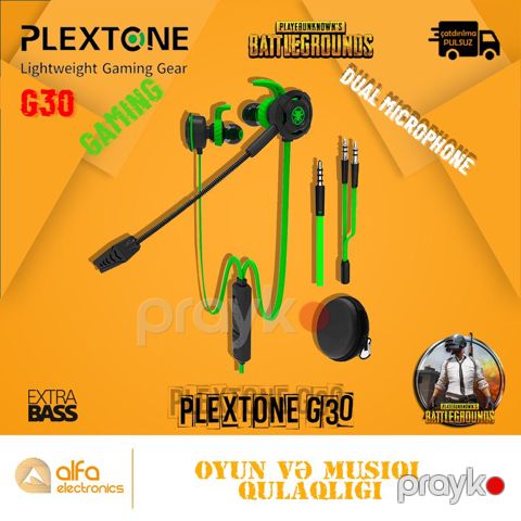 Gaming Qulaqlıq "Plextone G30 Double Mic" 7.1 — Bakı