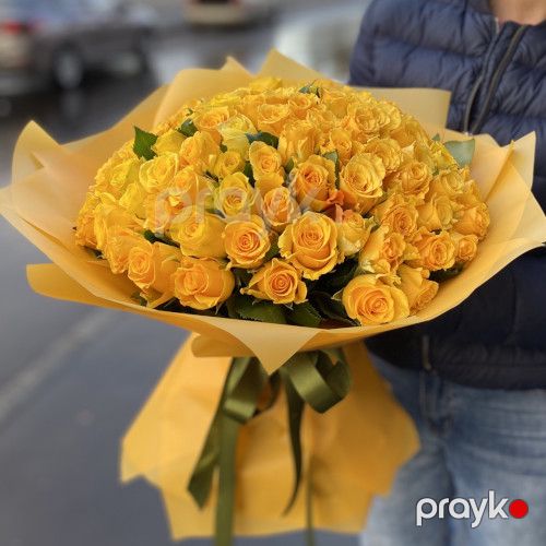 101 sarı qızılgül - kod 4040 — Bitkilər, Bakı (2)