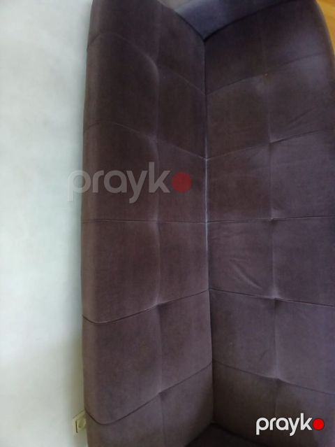 Qəhvəyi rəngli 3 nəfərlik divan - Material: yumşaq məxmər/velur tipli — Bakı