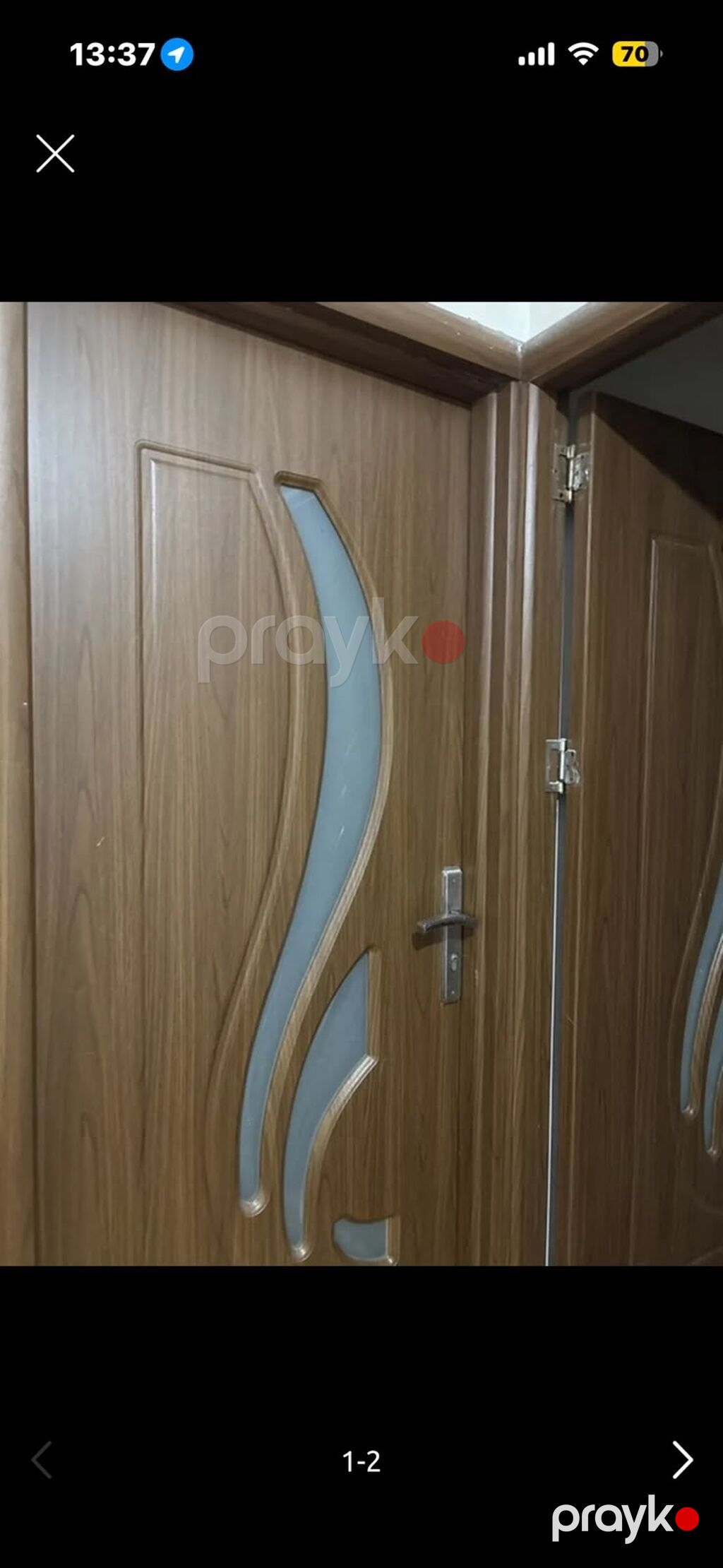 2 ədəd qapı satılır yeni formadadır. Daxili taxta qapılar dəsti — Pəncərələr, qapılar, balkonlar, Bakı (2)