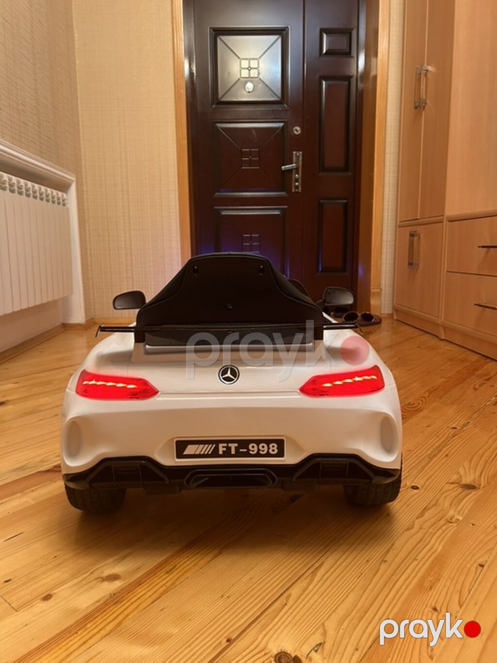 Uşaq elektrik avtomobili – Mercedes üslubunda, ağ rəng - Güclü — Uşaq avtomobilləri, Qax (5)