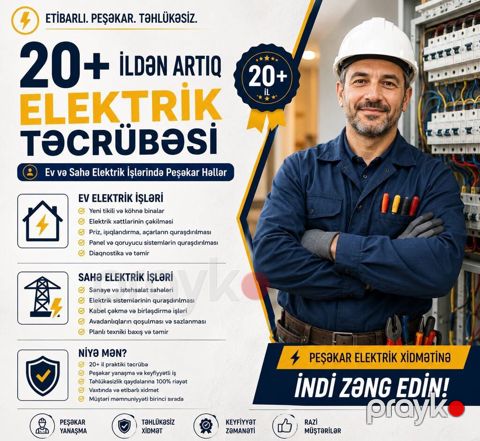 Peşəkar elektrik xidməti – 20 ildən artıq təcrübə Ev və Saha Elektrik — Masazır