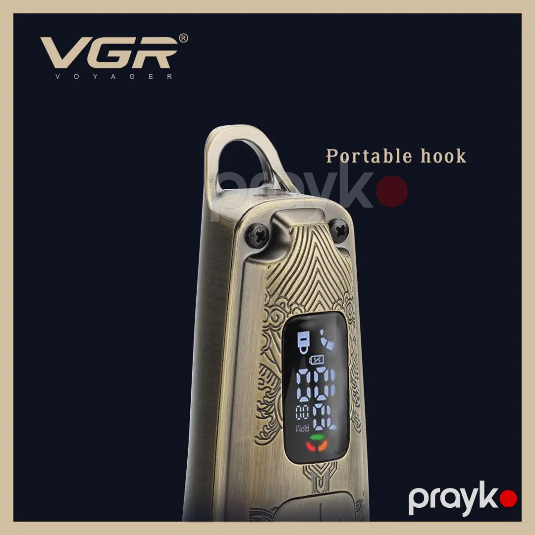 Trimmer VGR 901 1600MAH 240 Dəqiqə 7000RPM Cord/Cordless Black Ceramic Blades Led Displey — Gözəllik və səhiyyə, Bakı (7)