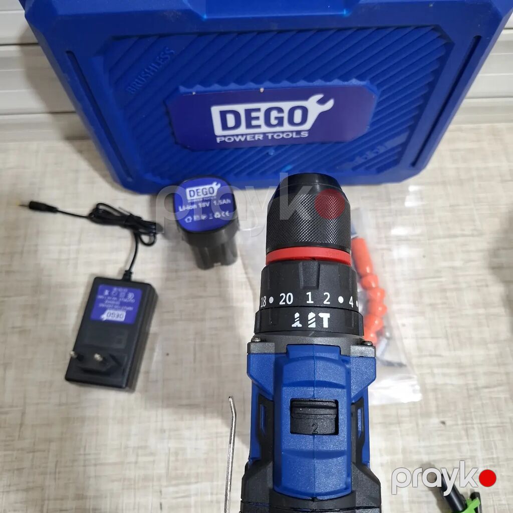 Dego Power Tools akkumulyatorlu vurucu/şurup qaytaran dəsti Məhsulun — Drels, vintovkular və qaitkçekicilər, Digah (3)