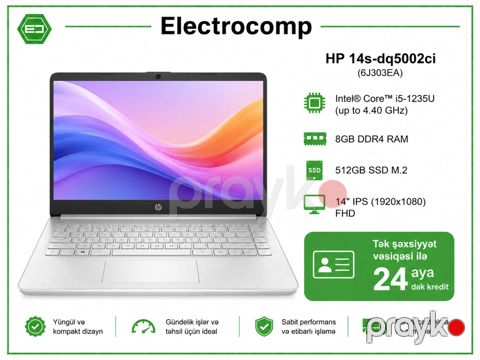 Noutbuk HP 14s-dq5002ci — Bakı