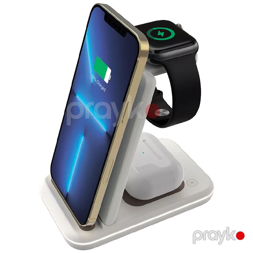Canyon Wireless Charger 3in1 Cosmic Latte / CNS-WCS304CL — Simsiz yükləycilər, Bakı (2)
